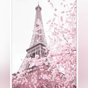 Paris Tower Pink Flower Fashion 16x20 Art Print 2D * New*